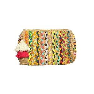 Antik Kraft Multicolor‎ Woven Clutch with Tassel